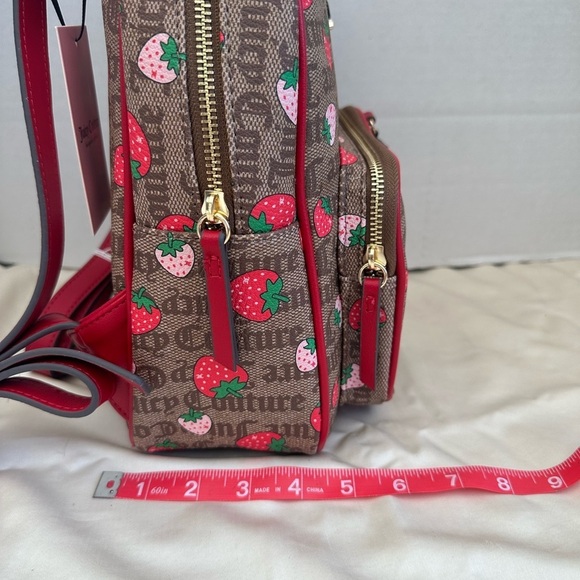 Juicy Couture Brown Backpack with Strawberry Accents